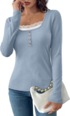 WIHOLL ong Sleeve Tops