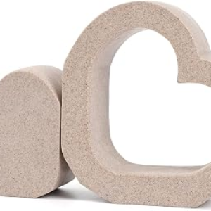 OKIIKOK Resin Heart Statue Set of 2