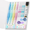 Four Candies 2.0MM Handwriting Pencils for Kids with Comfort Ergonomic Grip, 4PCS Cute Mechanical Pencils with 44PCS Lead Refills, 2PCS Sharpeners/Erasers, Aesthetic School Supplies for Kids Writing