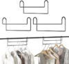 KARLLIU 3 Pack Metal Space Saving Hangers for Clothes