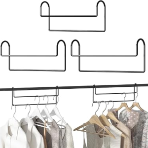 KARLLIU 3 Pack Metal Space Saving Hangers for Clothes