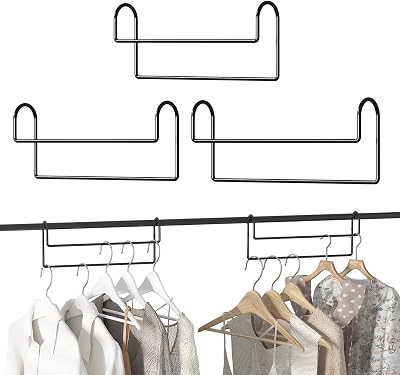 KARLLIU 3 Pack Metal Space Saving Hangers for Clothes