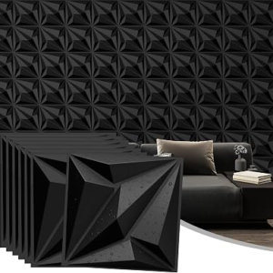 LAAPEE 33-Pack 3D Wall Panels Black