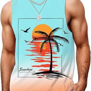 TQUEQRW Mens Graphic Tank Tops
