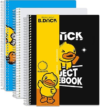 Comix 3 Subject Notebook with 3 Divider, 8.5″ x 11″ letter size, 150 Sheets College Ruled Notebook with Plastic Cover for Office/School/Home (Blue, White, Black)