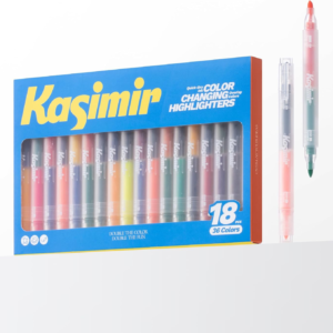 Kasimir Coloring Changing Highlighters Markers – 36 Colors Dual Tip No Bleed Bible Highlighters, Chisel & Fine Tip Double Ended Cute Marker for Art School Office