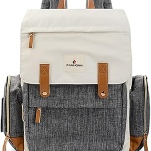 Ramhorn Diaper Bag Multifunction Travel Backpacks for Mom with Insulated Pockets and Laptop Compartment, grey