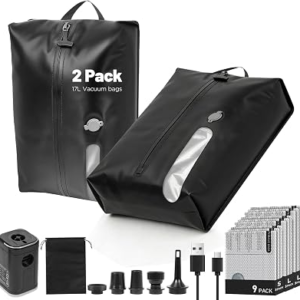 BHQRJMV 11-Pack Travel Vacuum Bags with Pump
