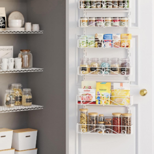NQW 6-Tier Over Door Pantry Rack, Heavy Duty Storage Shelf for Laundry