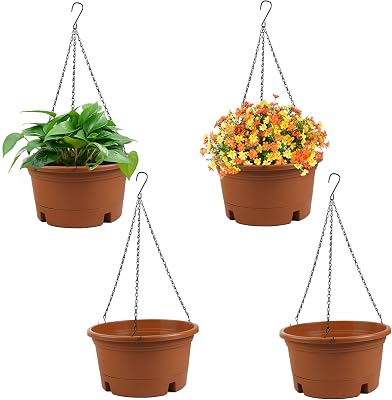 SVXTOBY 4 Pack 10 Inch Hanging Baskets