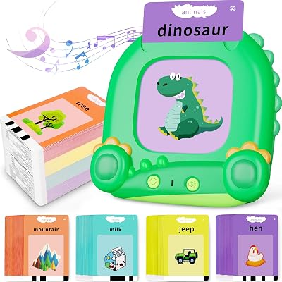 MindPal Talking Flash Cards for Toddler, Kids Learning Toys, Children's Sensory Education Speech Therapy Toys,Montessori Learning Educational Present for 3+ Year Old with 224 Sight