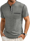 HUMORDREAM Mens Henley Shirts