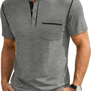 HUMORDREAM Mens Henley Shirts