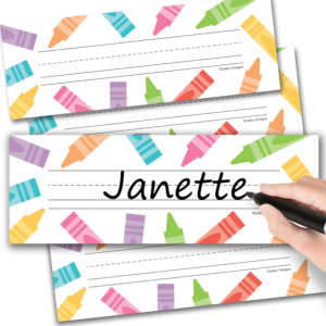 Hadley Designs Desk Name Tags for Classroom – 25 Student Desk Name Plates for Classroom Decor, 9×3 Pastel Nametags Cubby Labels Teacher Supplies, 1st 2nd 3rd Grade Kindergarten Preschool Must Haves
