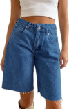 PLNOTME Womens Crossover Denim Shorts