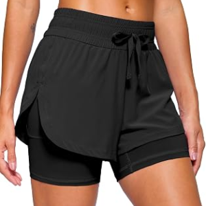 SOOTHFEEL Womens 2 In 1 Running Shorts
