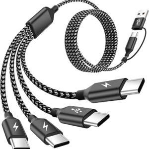 MPATIBY USB C Splitter Multi Charging Cable,USB A/C to USB C Charging Cord