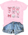 Coquette Bow Teacher Shirt Women Cute Back to School Teacher Life Shirts Funny Teachers Gift Blouse Tops