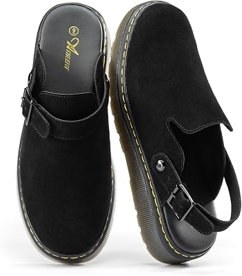 ATHLEFIT Mens Suede Clogs