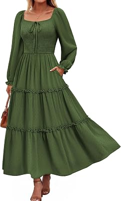 GRACE KARIN Long Sleeve Maxi Dress