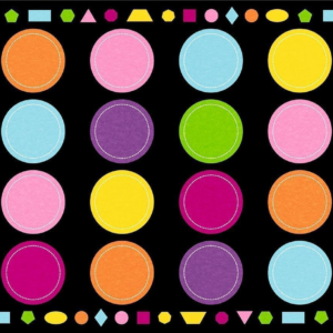 Boooooom Jackson Classroom Rug – 7’6”x13’12” Circle Dot Seating Square Preschool Classroom Carpet, Non-Slip & Stain Resistant, 20X Easy Clean, Thick Nylon Kids Playroom Floor Mat