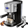 Kismile Espresso Machine, 20 Bar Coffee Maker with Milk Frother, Compact Stainless Steel Semi-Automatic Expresso Coffee Machine with 45oz Removable Water Tank for Cappuccino Latte
