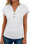 ANRABESS Cap Sleeve Henley Shirts