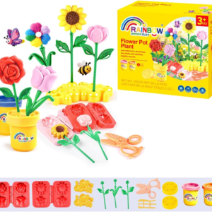 Yositochuan Flower Dough Play Set for Kids Ages 3 4 5 6 7 8