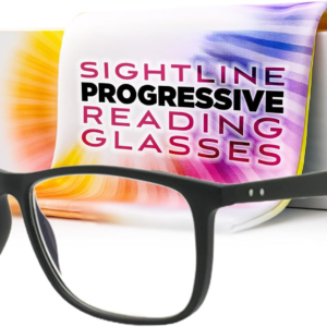 Sightline Progressive Reading Glasses for Women & Men, Medium-Wide Fit 2.50