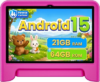 Android 15 Kids Tablet 10.1 Inch, Octa-Core Processor, Case Included,Pink | Built-in parental controls; Google Kid Space installed; 2.4G/5G dual-band WiFi; 21GB RAM 64GB ROM; For Ages 2-12 Toddler