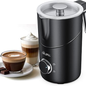 8-in-1 Automatic Milk Frother, 21.16oz/600ml Large Capacity Milk Frother and Steamer, Electric Hot & Cold Foam Maker, Ergonomic Grip Detachable Frother for Coffee Latte