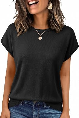UNCLECAT Women Short Sleeve Sweater