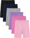 YERIOK 6 Pack Girls Cotton Bike Shorts