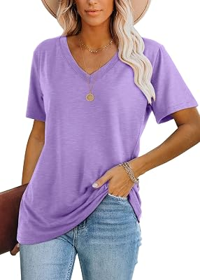 WIHOLL V Neck T Shirts