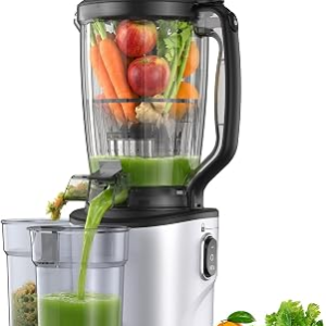 Cold Press Juicer 2026 Upgrade 6.5″ Wide Feed Chute Masticating Juicer | 2.95L Large Capacity Slow Juicer for Whole Fruits & Vegetables, High Juice Yield, Easy Clean, BPA Free for Family