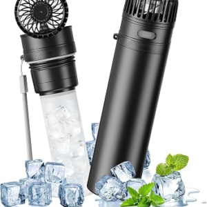 DUOMIY 2-In-1 Handheld Fan & Portable Ice Therapy Cup