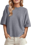 GREAIDEA Womens Short Sleeve Sweater