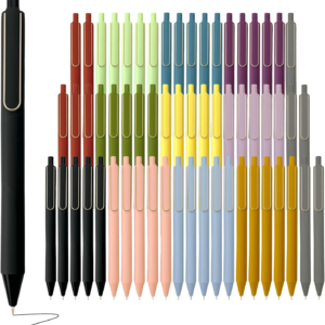 HZDIYAKE Black Gel Pens, Bulk Click Pen, 0.5mm Fine Tip, Smooth Writing, Black Ink Quick-Drying & Leak-Proof. Ideal for School, Office, and Journaling (60-Pack)