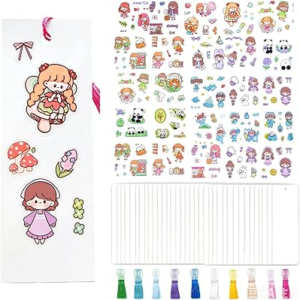 150 PCS DIY Bookmark Making Kit, 50 Blank Paper Bookmarks with 50 Tassels & 50 PET Stickers, 5.5×2 Inch Bulk Craft Supplies for Book Lovers, Classroom Projects, Gifts for Teachers & Students