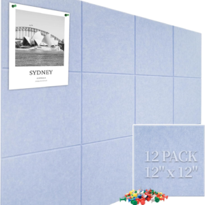 UBZMOK 47″x35″ Cork Boards for Walls, 12 Pack Bulletin Board for Office