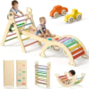 BLUEWOOD Pikler Triangle Set Climbing Toys