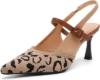FXGOING Closed Toe Slingback Heels