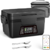 Carsolt Cordless Electric Lunch Box for Adults, 1.2L Rechargeable Heated Lunch Box for Men with APP Control, Portable Self-Heating Food Warmer with Scheduled Automatic Heating, Max 248°F