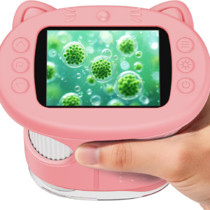 SEEKID Kids Microscope,1000X Handheld Digital Microscope (Pink)