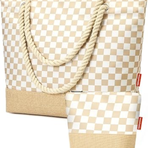 WOOMADA Large Straw Beach Tote