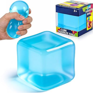 Cube Squishy Stress Relief Toys, Clear Sensory Fidget Toys for Anxiety & ADHD, Soft Slow Rising Squeeze Toys for Desk Office, Cool Gadgets Gifts for Teens and Adults