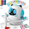 Drawing Robot for Kids with Camera Recognition, Smart Robot Drawing Machine | Interactive Educational Drawing Machine with 150 Cards & 12 Colorful Pens, Christmas Birthday Gifts for Kid Ages 3+
