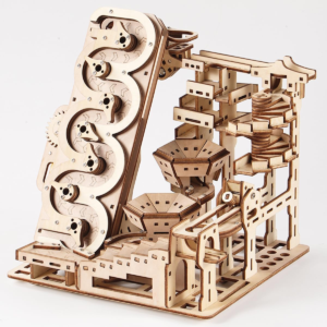 Hnyzlst Adult 3D Wooden Marble Run Puzzle Kit, DIY Mechanical Model Construction Set, Educational STEM Puzzle Desktop Toy or Decorative Item for Teens Aged 14 and Up