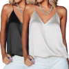 Ekouaer Women’s Silk Satin Camisole Tank Tops