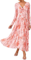 GRACE KARIN Womens Long Sleeve Floral Maxi Dress